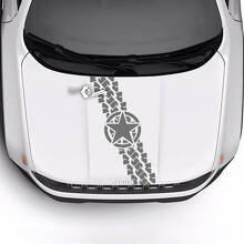 Jeep Renegade Trailhawk Sport Hood Military Star Tire Track Bald Eagle Vinyl Decal Sticker
 2