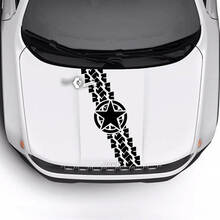 Jeep Renegade Trailhawk Sport Hood Military Star Tire Track Bald Eagle Vinyl Decal Sticker
 3