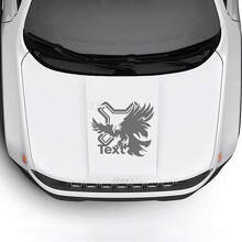 Custom Text Bonnet Bald Eagle Vinyl Decal Sticker 3 for Jeep Renegade 2