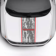 Custom Text Battered Destroyed Bonnet Trim Stripe Vinyl Decal Sticker 2 Colours for Jeep Renegade Trailhawk 2