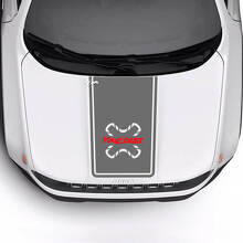 Custom Text Bonnet Trim Vinyl Decal Sticker 2 Colours for Jeep Renegade Trailhawk 2