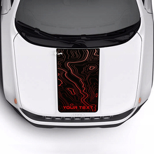 Sport Topographic Map Hood Stripe Vinyl Decal Sticker 2 Colours for Jeep Renegade Trailhawk 2