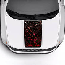 Sport Topographic Map Hood Stripe Vinyl Decal Sticker 2 Colours for Jeep Renegade Trailhawk 2
