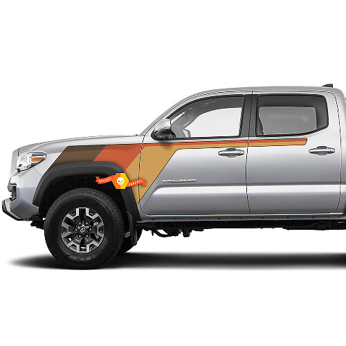 Retro Style Stripes Front Fender Vinyl Decal Sticker for Toyota Tacoma