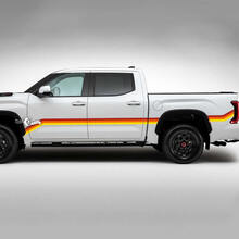 Pair Toyota Tundra TRD Retro Vintage Doors Bed Stripe kit Vinyl Decals Stickers 3 Colors
 2