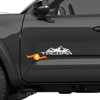 2 Toyota Tacoma Side Doors Mountain Fits TRD Pro Sport SR5 Vinyl Stickers Decal Kit
