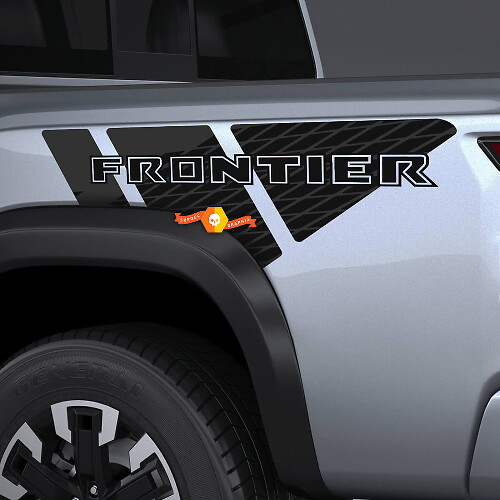 Pair Nissan Frontier Bed Fender Side PickUp Truck Decal Sticker 2 Colors
