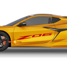 Pair Chevrolet Corvette Racing Side Doors Z06 Logo Vinyl Decal Sticker
 2