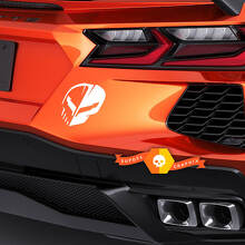 Chevrolet Corvette C8 Rear small Jake Skull Z06 Vinyl Decal Sticker
 2