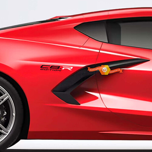 Pair C8.R Edition Side Vinyl Decals Set for Chevrolet Corvette C8