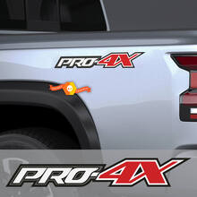 2X PRO-4X 4 Colors Nissan Titan Frontier 4x4 Off-Road Truck Bedside Both Side Stickers Decals 4x4 Graphics Nismo
 2