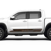 2 Nissan Decal Rocker Panel Side Topographic Map Nissan Frontier Stripe Vinyl Stickers Kit 2 Colors
 2