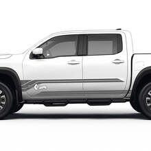 Rocker Panel Door Stripes Vinyl Decals Kit for Nissan Frontier_2