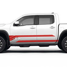 Rocker Panel Door Stripes Vinyl Decals Kit for Nissan Frontier_3