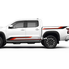2 Nissan Decal Rocker Panel Bed Rear Fender Side Nissan Frontier Stripe Vinyl Stickers Kit 3 Colors
 2