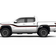 2 Nissan Decal Front Fender Doors Bed Rear Fender Logo Line Trim Side Vintage Nissan Frontier Stripe Vinyl Stickers Kit
 3