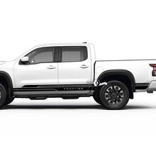 2 Nissan Decal Rocker Panel Bed Logo Side Topographic Map Nissan Frontier Stripe Vinyl Stickers Kit
 2