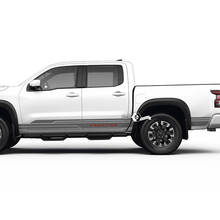 2 Nissan Decal Rocker Panel Bed Logo Side Topographic Map Nissan Frontier Stripe Vinyl Stickers Kit 2 Colors
 2