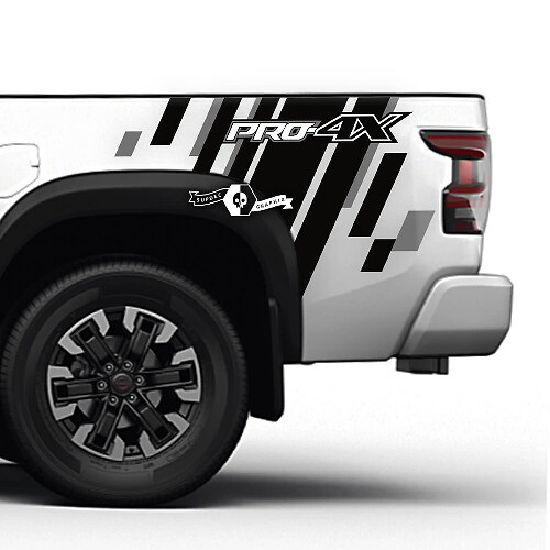 PRO-4X Bed Side Stripes Vinyl Decal Kit for Nissan Frontier