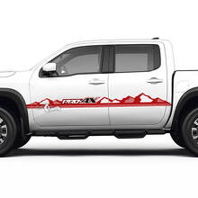 2 Nissan Decal Doors Hills Mountains Pro-4x  Nissan Frontier Stripe Vinyl Stickers 3 Colors
 2