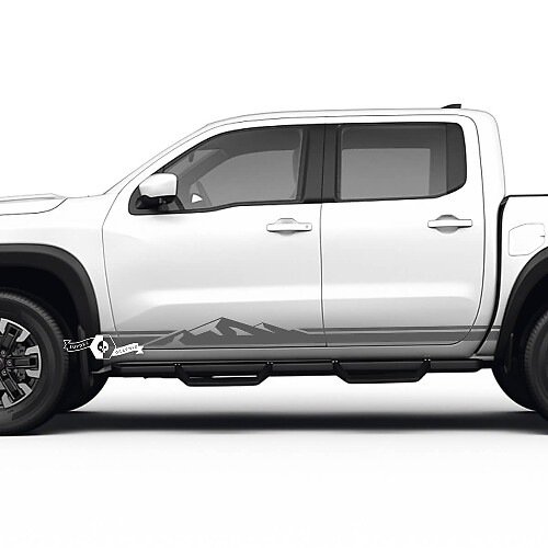 Mountain Style Side Stripes Vinyl Decal Kit For Nissan Frontier 