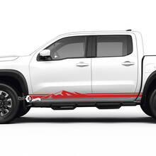 2 Nissan Decal Doors Mountains Nissan Frontier Stripe Vinyl Stickers
 2