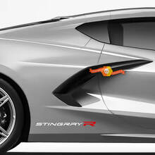 Stingray R Lettering Racing Rear Fender Side Vinyl Decal Sticker 2 For Chevrolet Corvette C8 2