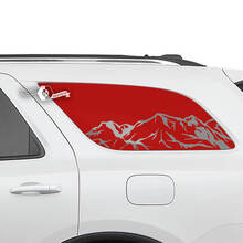 Pair Dodge Durango Side Doors Rear Window Mountains Decal Vinyl Stickers
 2