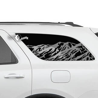 Pair Dodge Durango Side Rear Window Mountains Decal Vinyl Stickers
