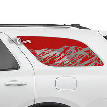 Pair Dodge Durango Side Rear Window Mountains Decal Vinyl Stickers
 2