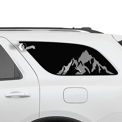 2x Dodge Durango Side Rear Window Mountains Decal Vinyl Stickers
