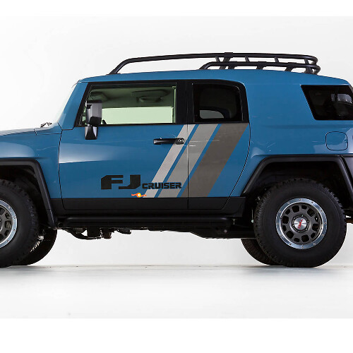 FJ Cruiser Retro Style Door Stripes Vinyl Decal Kit for Toyota FJ Cruiser