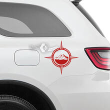 Pair Dodge Durango Side Mountains Logo Decal Vinyl Stickers
 2