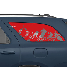 Mountains Style Rear Side Window Vinyl Decals Kit for Dodge Durango_3
