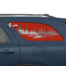 Pair Dodge Durango Side Rear Window Forest Logo Decal Vinyl Stickers
 2