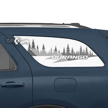 Pair Dodge Durango Side Rear Window Forest Logo Decal Vinyl Stickers
 3