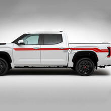 Pair Toyota Tundra Vintage Retro Doors Bed Side Rear Fender Dual Stripes Vinyl Stickers Decal
 3