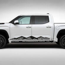 Pair Toyota Tundra  Rocker Panel Mountains Side Stripes Vinyl Stickers Decal 2 Colors
 2