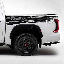 Pair Toyota Tundra Bed Side Rear Fender Destroyed Grange Stripes Vinyl Stickers Decal
 2