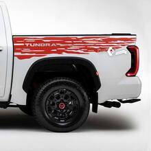 Pair Toyota Tundra Bed Side Rear Fender Destroyed Grange Stripes Vinyl Stickers Decal
 3