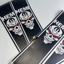 Dodge Ram HEMI Mopar Skull Rear Bedside Vinyl Sticker Decal Stripes
 2