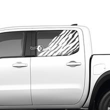 Pair Doors Window Nissan Frontier Destroyed Grange Vinyl Stickers Decals Graphics
 2