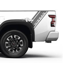 Pair Doors Bed Rear Fender Frontier Logo Stripe Vinyl Stickers Decals Graphics
 2