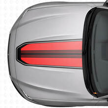 Outline Hood Stripe Vinyl Decal For Musclecar Musclecarmodel _5