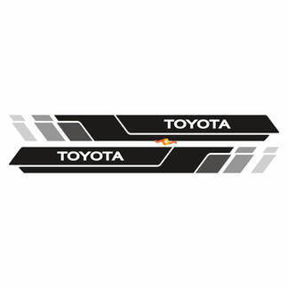 2 Toyota Tacoma Side Doors Stripes Rocker Panel Vinyl Stickers Decal Kit for Toyota Tacoma

