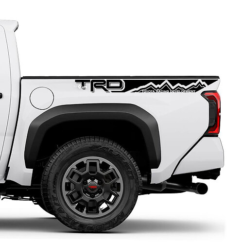 TRD Style Mountain Side Bed Stripes Vinyl Decal Kit for Toyota Tacoma