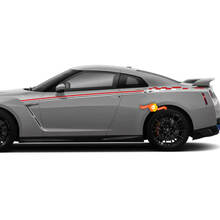 Pair Nissan Skyline GTR R35 Nismo Inspired R Tune Door Body Stripe Sticker Decal Kit 2 Colors
 2