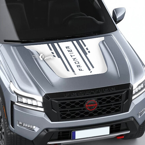 Branded Techno Style Hood Vinyl Decal for Nissan Frontier
