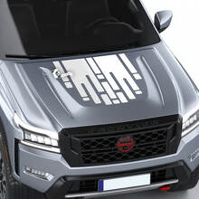 Nissan Frontier S SV Pro-4x Hood Vinyl Decal Camo Tetris Graphic Sticker
 2