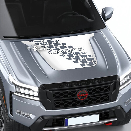 Nissan Frontier S SV Pro-4x Hood Decal Vinyl Tire Track Off Road Blackout Graphic Decals Sticker
